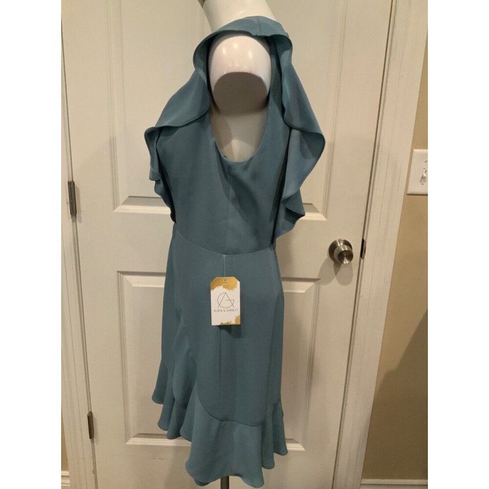 BCBGMaxAzria Blue Ruffle Mini Dress - Picture 4 of 7